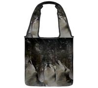 lcndlsoe Canvas Tote Bag, Howl at the Moon Threesome Fun Women's Shoulder Handbag for Work Shopping Gym