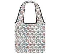 lcndlsoe Canvas Tote Bag, Mexican Ethnic Aztec Style Skull Women's Shoulder Handbag for Work Shopping Gym
