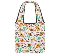 lcndlsoe Canvas Tote Bag, Mexican Guitar Culture Symbol Women's Shoulder Handbag for Work Shopping Gym