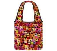 lcndlsoe Canvas Tote Bag, Modern Social Media Icons Women's Shoulder Handbag for Work Shopping Gym