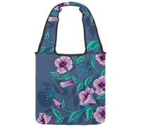 lcndlsoe Canvas Tote Bag, Morning Glory Blossoms Women's Shoulder Handbag for Work Shopping Gym