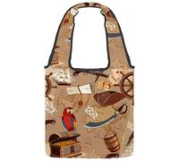 lcndlsoe Canvas Tote Bag, Parrot Voyage Women's Shoulder Handbag for Work Shopping Gym