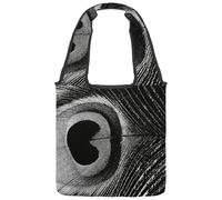 lcndlsoe Canvas Tote Bag, Peacock Quill Women's Shoulder Handbag for Work Shopping Gym