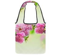 lcndlsoe Canvas Tote Bag, Pink Columbine Flower Women's Shoulder Handbag for Work Shopping Gym