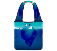 lcndlsoe Canvas Tote Bag, the South Pole penguin Iceberg Underwater Whale Women's Shoulder Handbag for Work Shopping Gym