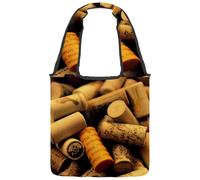 lcndlsoe Canvas Tote Bag, Wine Corks Women's Shoulder Handbag for Work Shopping Gym