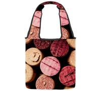 lcndlsoe Canvas Tote Bag, Wine Corks Women's Shoulder Handbag for Work Shopping Gym