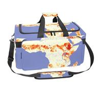 lcndlsoe Large Sports Gym Bag, 30L Duffel Bag for Travel, Workout, Fitness & Sport - Africa Continent Map