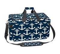 lcndlsoe Large Sports Gym Bag, 30L Duffel Bag for Travel, Workout, Fitness & Sport - Anchor Colorful Sailing Watercolor Pattern