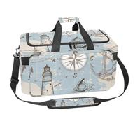 lcndlsoe Large Sports Gym Bag, 30L Duffel Bag for Travel, Workout, Fitness & Sport - Ancient Sailing Map