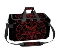 lcndlsoe Large Sports Gym Bag, 30L Duffel Bag for Travel, Workout, Fitness & Sport - Baphomet and Lucifer