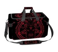 lcndlsoe Large Sports Gym Bag, 30L Duffel Bag for Travel, Workout, Fitness & Sport - Baphomet Goat Head