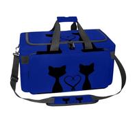 lcndlsoe Large Sports Gym Bag, 30L Duffel Bag for Travel, Workout, Fitness & Sport - Cats Silhouettes in The Moonlight
