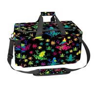 lcndlsoe Large Sports Gym Bag, 30L Duffel Bag for Travel, Workout, Fitness & Sport - Colorful Frog Pattern
