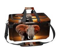 lcndlsoe Large Sports Gym Bag, 30L Duffel Bag for Travel, Workout, Fitness & Sport - Elephant Africa