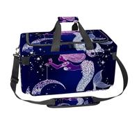 lcndlsoe Large Sports Gym Bag, 30L Duffel Bag for Travel, Workout, Fitness & Sport - Fantasy Beautiful Mermaid Moon Coloring Pattern
