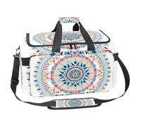 lcndlsoe Large Sports Gym Bag, 30L Duffel Bag for Travel, Workout, Fitness & Sport - Indian Style Mandala Bohemia Floral
