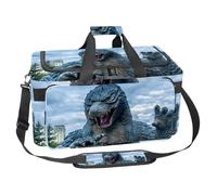 lcndlsoe Large Sports Gym Bag, 30L Duffel Bag for Travel, Workout, Fitness & Sport - Japan Dinosaur Monster