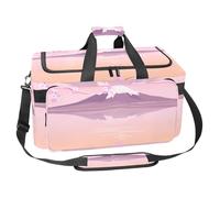 lcndlsoe Large Sports Gym Bag, 30L Duffel Bag for Travel, Workout, Fitness & Sport - Japanese Mount Fuji Branches Cherry Blossoms Landscape