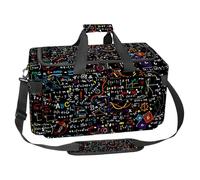 lcndlsoe Large Sports Gym Bag, 30L Duffel Bag for Travel, Workout, Fitness & Sport - Math Linear Mathematics Circle Geometrical Plots Pattern