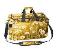 lcndlsoe Large Sports Gym Bag, 30L Duffel Bag for Travel, Workout, Fitness & Sport - Nature Realistic Dandelion Field in The Sunshine