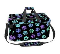 lcndlsoe Large Sports Gym Bag, 30L Duffel Bag for Travel, Workout, Fitness & Sport - Neon Animal Paws