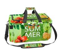 lcndlsoe Large Sports Gym Bag, 30L Duffel Bag for Travel, Workout, Fitness & Sport - Summer Frog Tropical Green