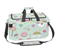 lcndlsoe Large Sports Gym Bag, 30L Duffel Bag for Travel, Workout, Fitness & Sport - Unicorn Dessert Balloon