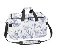 lcndlsoe Large Sports Gym Bag, 30L Duffel Bag for Travel, Workout, Fitness & Sport - Vintage Floral Wild Poppies