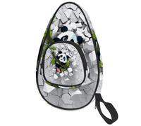 lcndlsoe Ping Pong Paddle Bag, 3Dd Panda Peeping from a Broken Wall Table Tennis Racket Cover Case