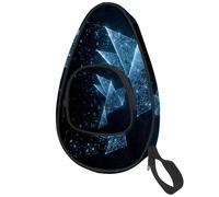 lcndlsoe Ping Pong Paddle Bag, Abstract Origami Paper Bird Polygonal Constellation Dots Stars Table Tennis Racket Cover Case