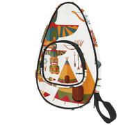 lcndlsoe Ping Pong Paddle Bag, American Indian Art Table Tennis Racket Cover Case