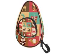 lcndlsoe Ping Pong Paddle Bag, Cartoon Animals Snake Panda Table Tennis Racket Cover Case