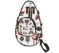 lcndlsoe Ping Pong Paddle Bag, China Tai Chi Drangon Element Table Tennis Racket Cover Case