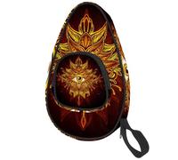 lcndlsoe Ping Pong Paddle Bag, Chinese Dragon Golden Eye Table Tennis Racket Cover Case