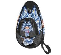 lcndlsoe Ping Pong Paddle Bag, Chinese Peking Actress Table Tennis Racket Cover Case