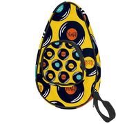 lcndlsoe Ping Pong Paddle Bag, Colorful Vinyl Records Pattern Table Tennis Racket Cover Case