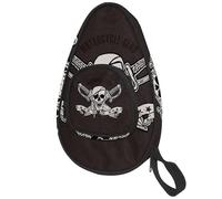 lcndlsoe Ping Pong Paddle Bag, Cool Skull Motorcycle Pirate Table Tennis Racket Cover Case