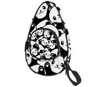 lcndlsoe Ping Pong Paddle Bag, Cute Animal Panda Pattern Table Tennis Racket Cover Case