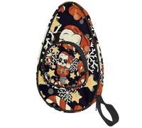lcndlsoe Ping Pong Paddle Bag, Cute Cartoon Panda Chritsmas Hat Table Tennis Racket Cover Case