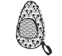 lcndlsoe Ping Pong Paddle Bag, Cute Funny Panda Pattern Table Tennis Racket Cover Case