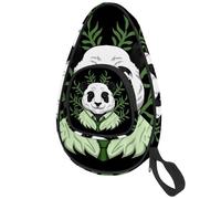 lcndlsoe Ping Pong Paddle Bag, Cute Funny Panda Wearing Work Clothes Table Tennis Racket Cover Case