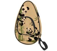 lcndlsoe Ping Pong Paddle Bag, Cute Panda Bamboo Table Tennis Racket Cover Case