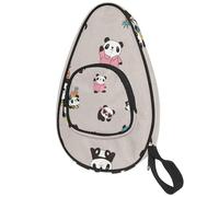 lcndlsoe Ping Pong Paddle Bag, Cute Panda Heart Glasses Pineapple Pattern Table Tennis Racket Cover Case