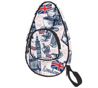 lcndlsoe Ping Pong Paddle Bag, England London Elements Collection Table Tennis Racket Cover Case