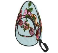 lcndlsoe Ping Pong Paddle Bag, Human Heart and Gramophone Tube Blooming Roses Music Table Tennis Racket Cover Case