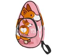 lcndlsoe Ping Pong Paddle Bag, I Love You Dog Ass Love Heart Table Tennis Racket Cover Case