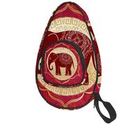 lcndlsoe Ping Pong Paddle Bag, Indian Elephant with Mandalas Floral Table Tennis Racket Cover Case