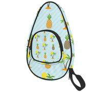 lcndlsoe Ping Pong Paddle Bag, Island Pineapple Coconut Tree Sun Table Tennis Racket Cover Case