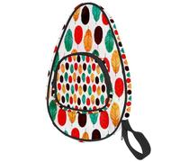 lcndlsoe Ping Pong Paddle Bag, Leaf Boho Bohemia Table Tennis Racket Cover Case